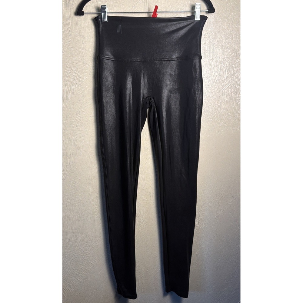 SPANX Leggings Y2K Faux Leather Classic Wardrobe Essential L Dark Academia